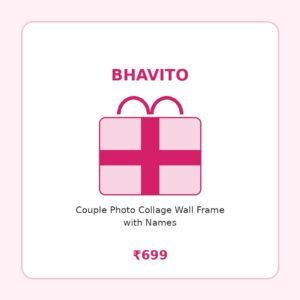Couple Photo Collage Wall Frame with Names